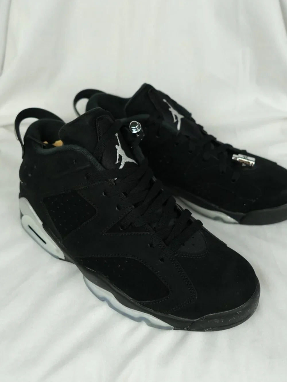 NWT Nike Air Jordan 6 Retro Low Suede Sneakers Black Size 9